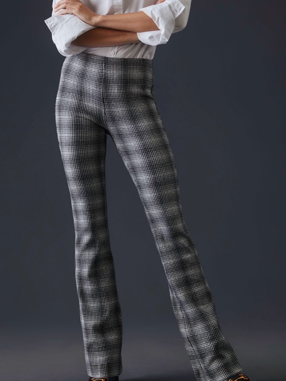 Maeve Plaid Bootcut Pants